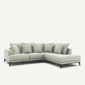 Γωνιακός καναπές από βελούδο stonewashed, ARMENTO