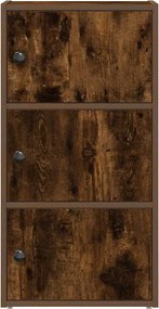 vidaXL Βιβλιοθήκη Καπνιστή Δρυς 40x24x77 εκ. από Επεξεργασμένο Ξύλο