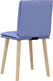 vidaXL Καρέκλες τραπεζαρίας 2 τεμάχια τζιν μπλε ύφασμα