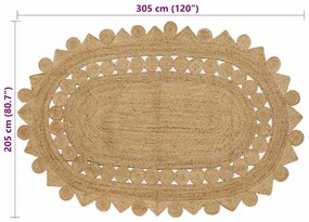 vidaXL Χαλί Μπεζ 205 x 305 εκ Γιούτα