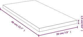 vidaXL Ράφι Τοίχου 40 x 20 x 1,5 εκ. από Μπαμπού