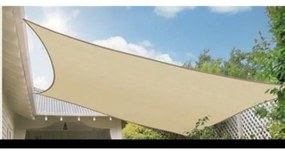 Chios Hellas Τετράγωνο Πανί Σκίασης Εκρού 3x3m