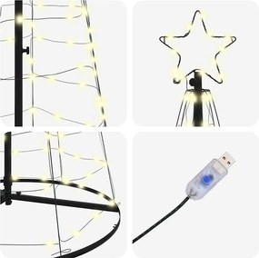 vidaXL LED Χριστουγεννιάτικο Δέντρο με βάση Θερμό λευκό 250 cm Σίδερο