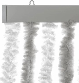 vidaXL Σήτα Εντόμων Ανοιχτό Γκρι / Λευκό 100 x 220 εκ. από Σενίλ