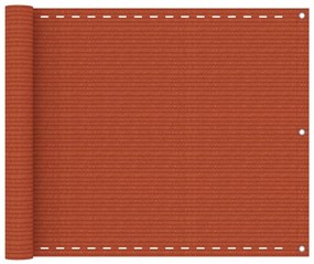 Διαχωριστικό Βεράντας Πορτοκαλί 75 x 500 εκ. από HDPE - Πορτοκαλί