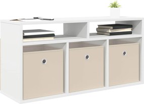 vidaXL Χαμηλό γραφείο με συρτάρι Λευκό 87 x 27,5 x 43 εκ