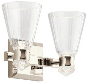 Απλίκα Φωτιστικό Μπάνιου  LED 12W I P44 Νίκελ Dimmable IP44 Kayva QN-KAYVA2-PN Quintiesse Elstead Lighting-QN-KAYVA2-PN-Νίκελ Μα QN-KAYVA2-PN