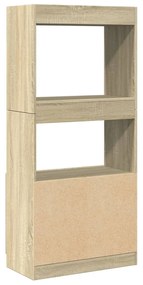 vidaXL Ντουλάπι Sonoma Δρυς 63x33x140 εκ. από Επεξεργασμένο Ξύλο