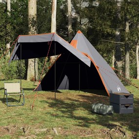 vidaXL Σκηνή Κάμπινγκ Tipi 5 Ατόμων Αδιάβροχη Γκρι