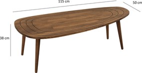 Τραπεζάκι Σαλονιού Καρυδί PRITA 115x50x38