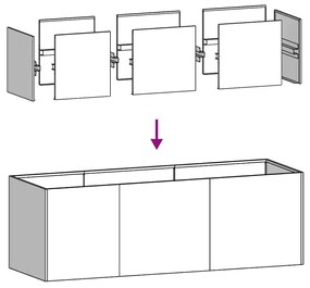 vidaXL Ζαρντινιέρα 120x40x40 εκ. από Ανοξείδωτο Ατσάλι