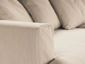 Γωνιακός Καναπές Seattle V100, Μπεζ, 304x200x89cm, Πόδια: Μεταλλικά | Epipla1.gr