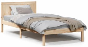 vidaXL Σκελετός Κρεβατιού Καφέ 100 x 200 cm Μασίφ ξύλο πεύκου