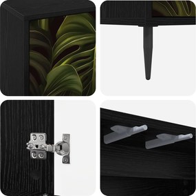 vidaXL Πλαϊνό γραφείο ELBURG Μαύρη Δρυς 69 x 33 x 76 εκ.