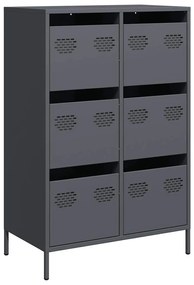 Ντουλάπι Ανθρακί 68x39x101,5 εκ. από Χάλυβα - Ανθρακί