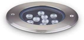 Φωτιστικό Δαπέδου - Spot Χωνευτό Floor 255682 3000K 1340lm 14x11cm Steel Ideal Lux