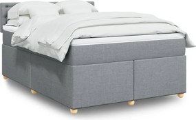 vidaXL Κρεβάτι Boxspring με Στρώμα Αν. Πράσινο 160x200εκ Υφασμάτινο