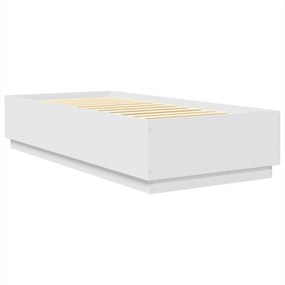 vidaXL Σκελετός Κρεβατιού Λευκό 90 x 200 cm Επεξεργασμένο ξύλο