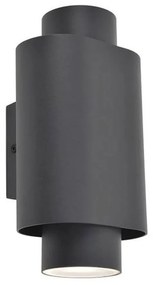Φωτιστικό Τοίχου Up &amp; Down Cypres 6604002118 10,9x9,6x20,2cm GU10 LED 2x7W Dark Grey Lutec