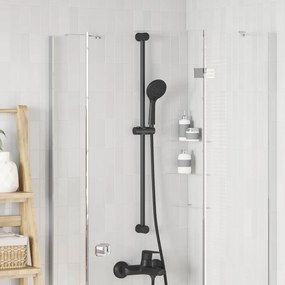 vidaXL Βάση Κεφαλής Ντους Μαύρο 100 cm Ανοξείδωτο Ατσάλι