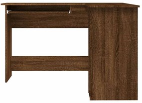 vidaXL Γραφείο Γωνιακό Καφέ Δρυς 120 x 140 x 75 εκ. Επεξεργασμένο Ξύλο