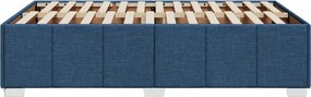 vidaXL Πλαίσιο Κρεβατιού χωρίς στρώμα Μπλε 120x190 εκ. Υφασμάτινο