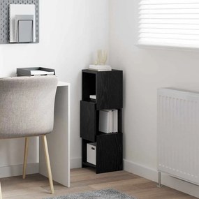 vidaXL Γωνιακό Ντουλάπι Μαύρη Οξυά 25,5x25x80εκ Επεξεργασμένο ξύλο