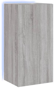 vidaXL Έπιπλο Τοίχου Τηλεόρασης με LED Γκρι Sonoma 40,5x35x80 εκ.
