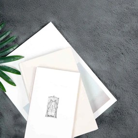 vidaXL Χαλιά Ψεύτικου Κουνελιού Olite Ανθρακί 120 x 170 cm Πολυεστέρας