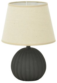 Επιτραπέζιο φωτιστικό Melanie Inart Ε14 κεραμικό σε μαύρο- μπεζ απόχρωση Φ22x30εκ