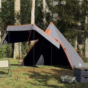vidaXL Σκηνή Κάμπινγκ Tipi 5 Ατόμων Αδιάβροχη Γκρι