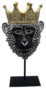Διακοσμητικό Πίθηκος FIG216 13,5x9x26cm Black Espiel Polyresin