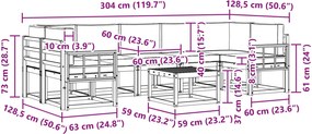 vidaXL Σειρά Καναπέ Εξωτερικού 6 τμχ.