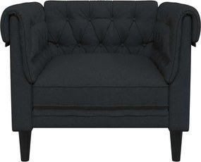 vidaXL Πολυθρόνα Chesterfield Μαύρο Υφασμάτινη