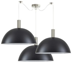 Φωτιστικό Οροφής SE21-NM-4-NM3-MS50 ADEPT TUBE Nickel Matt Pendant Black Metal Shade+ - 77-8412 - 51W - 100W - 77-8412