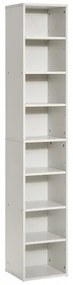 VEVOR 8 Tiers Narrow Bookshelf 71&quot; Wooden Open Bookcase Adjustable Shelf White