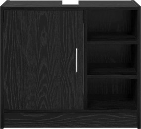 vidaXL Ντουλάπι Μπάνιου Μαύρη Οξυά 63 x 29 x 55 cm Επεξεργασμένο ξύλο