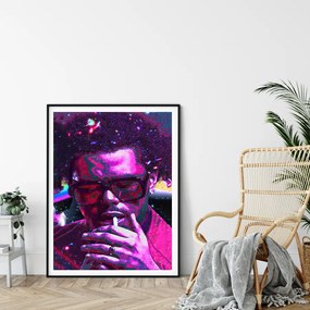 Πόστερ &amp; Κάδρο The Weeknd PRT026 30x40cm Μαύρο Ξύλινο Κάδρο (με πόστερ)