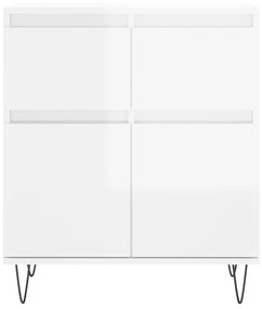 vidaXL Ντουλάπι Γυαλιστερό Λευκό 60x35x70 εκ. από Επεξεργασμένο Ξύλο
