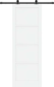 vidaXL Συρόμενη Πόρτα ORKDAL Λευκό 83 x 232 εκ. Μασίφ Ξύλο Πεύκου
