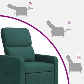 vidaXL Αναπαυτική Καρέκλα Σκούρο Πράσινο Πολυεστέρας