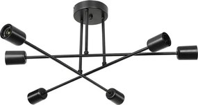 Φωτιστικό οροφής PWL-1122 pakoworld Ε27 μαύρο Φ61x25εκ