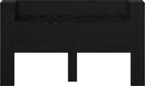 vidaXL Κεφαλάρι Ντουλάπι με LED Μαύρη Δρυς 180 x 16,5 x 103,5 cm
