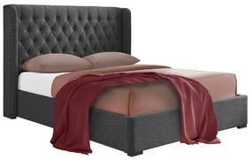 ΚΡΕΒΑΤΙ DUCHESS (ΓΙΑ ΣΤΡΩΜΑ 160x200cm) ΑΝΘΡΑΚΙ 220.5x181x135