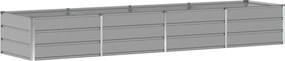 vidaXL Γλάστρα Ανοιχτό γκρι 320 x 80 x 45 cm Ατσάλι