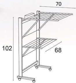 ΑΠΛΏΣΤΡΕΣ DRYING RACK COLIBRI 11 METERS CHERRY WOOD ARIT  69
