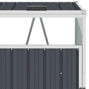 vidaXL Πλαίσιο Τετραπλό για Κάδους Ανθρακί 286 x 81 x 121 εκ. Ατσάλινο