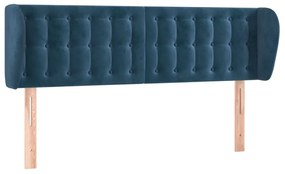 Κεφαλάρι με Πτερύγια Σκούρο Μπλε 147x23x78/88 εκ. Βελούδινο 3117630
