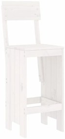 vidaXL Σετ Επίπλων Μπαρ Κήπου 7 Τεμαχίων Λευκό από Μασίφ Ξύλο Πεύκου