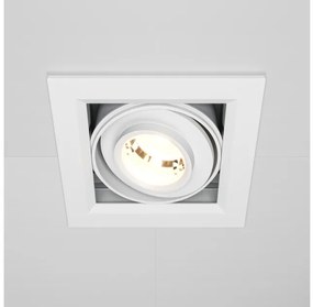 Χωνευτό Σποτ Φωτιστικό Οροφής LED 10W Λευκό Κινητό Metal Modern DL093-01-10W3K-W Maytoni DL093-01-10W3K-W